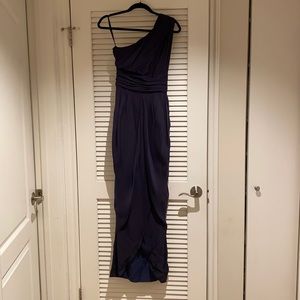 Karl Lagerfeld size navy silk long gown, size 0